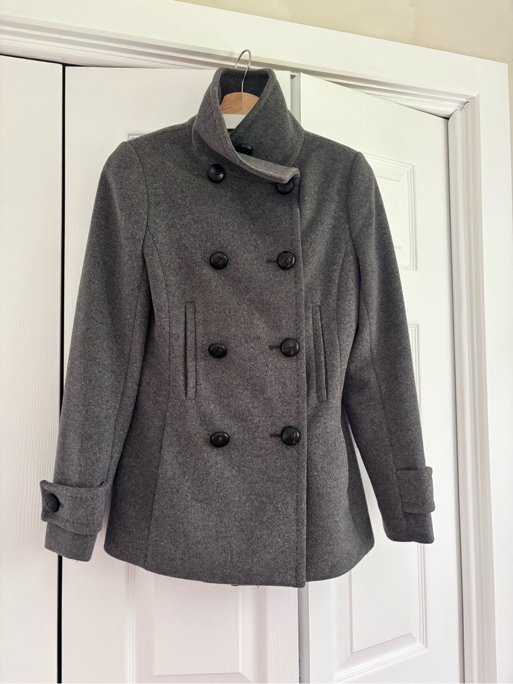 Babaton Grey Wool Blend Coat